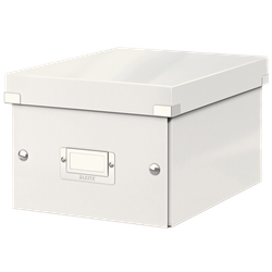 Caja de archivo universal Click & Store Pequeña (216x160x282 mm), blanco