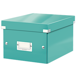 Caja de archivo universal Click & Store Pequeña (216x160x282 mm), turquesa