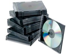 Caja de Cd Q-Connect Slim -Con Interior Negro -Pack de 25 Unidades