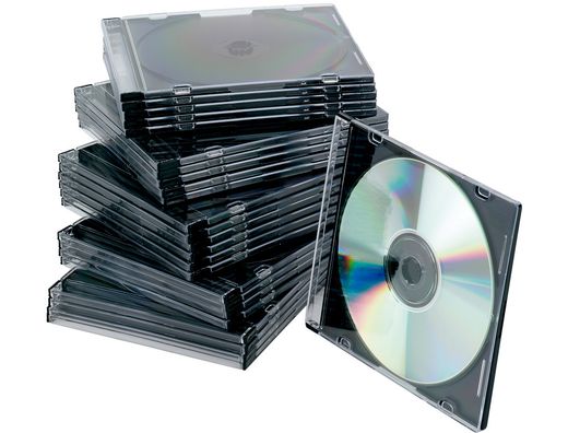 Caja de Cd Q-Connect Slim -Con Interior Negro -Pack de 25 Unidades