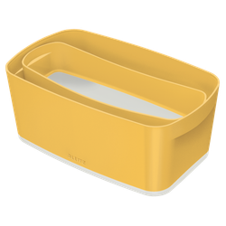 Caja Leitz MyBox Cosy pequeña con tapa, amarilla