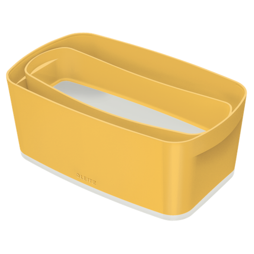 Caja Leitz MyBox Cosy pequeña con tapa, amarilla