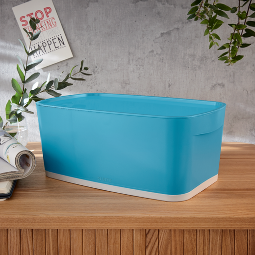 Caja Leitz MyBox Cosy pequeña con tapa, azul
