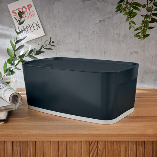 Caja Leitz MyBox Cosy pequeña con tapa, gris