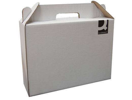 Caja Maletin con Asa Q-Connect Carton para Envio y Transporte 350X118X255 Mm