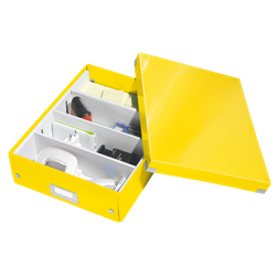 Caja organizadora Click & Store Mediana (280x100x370 mm), amarillo