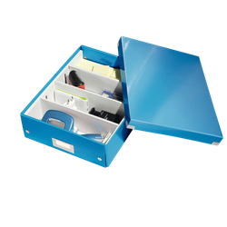 Caja organizadora Click & Store Mediana (280x100x370 mm), azul