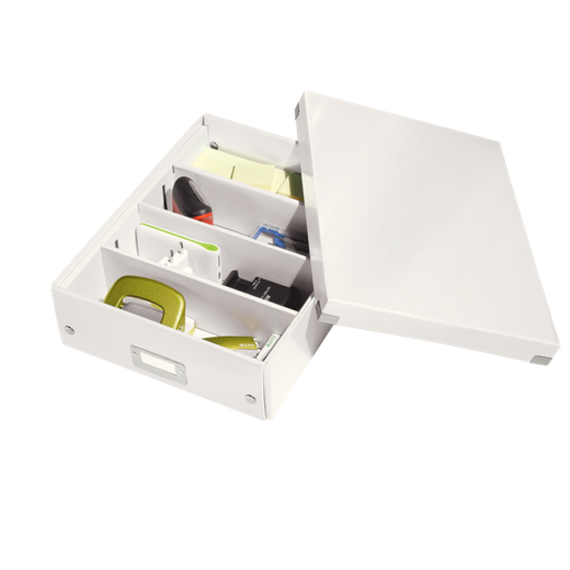 Caja organizadora Click & Store Mediana (280x100x370 mm), blanco