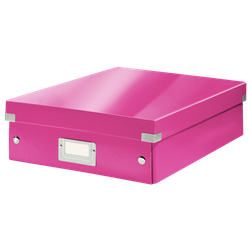 Caja organizadora Click & Store Mediana (280x100x370 mm), fucsia