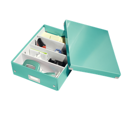 Caja organizadora Click & Store Mediana (280x100x370 mm), turquesa