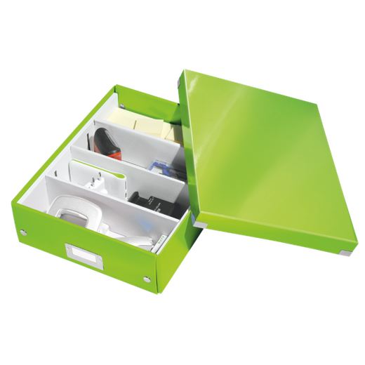 Caja organizadora Click & Store Mediana (280x100x370 mm), verde