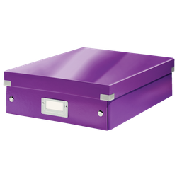 Caja organizadora Click & Store Mediana (280x100x370 mm), violeta