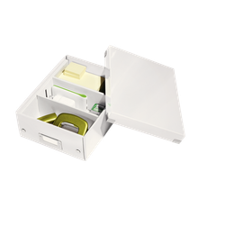 Caja organizadora Click & Store Pequeña (220x100x285 mm), blanco