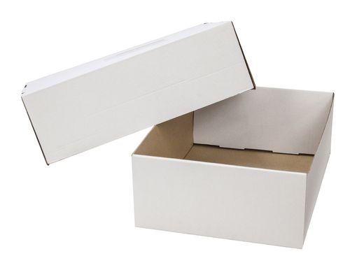 Caja para embalar anonima blanca regulable en altura doble canal 450x375x280 mm