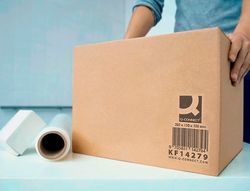 Caja para embalar q-connect americana carton reciclado canal simple 5 mm color kraft 250x150x100 mm