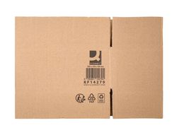 Caja para embalar q-connect americana carton reciclado canal simple 5 mm color kraft 250x150x100 mm