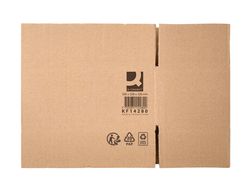 Caja para embalar q-connect americana carton reciclado canal simple 5 mm color kraft 350x250x220 mm