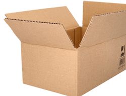 Caja para embalar q-connect americana ultra resistente carton reciclado canal doble 7mm color kraft 600x400x290 mm