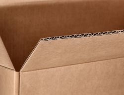 Caja para embalar q-connect americana ultra resistente con asas carton canal doble 7 mm color kraft 600x400x290 mm