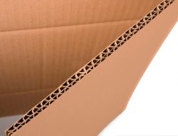Caja para embalar q-connect ultra resistente regulable en altura carton canal doble 7 mmcolor kraft 350x325x280 mm