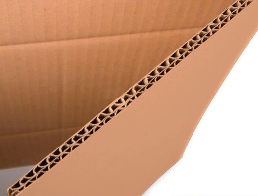 Caja para embalar q-connect ultra resistente regulable en altura carton canal doble 7 mmcolor kraft 350x325x280 mm