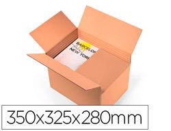 Caja para embalar q-connect ultra resistente regulable en altura carton canal doble 7 mmcolor kraft 350x325x280 mm