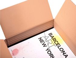 Caja para embalar q-connect ultra resistente regulable en altura carton canal doble 7 mmcolor kraft 350x325x280 mm