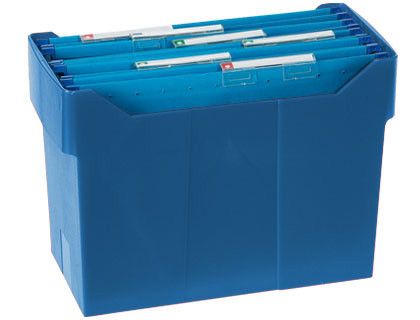 Cajetín Archivo 2000 azul para carpetas colgantes