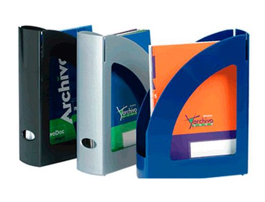 Cajetin de archivo archivo 2000 antimicrobiano sanitized poliestireno lomo 80 mm negro 250x80x320 mm