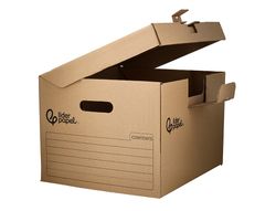 Cajon contenedor liderpapel carton manual para 5 cajas archivo definitivo folio / 6 archivadores a-z 540x410x300mm