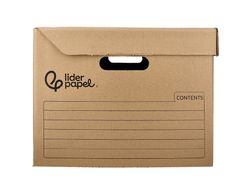 Cajon contenedor liderpapel carton manual para 5 cajas archivo definitivo folio / 6 archivadores a-z 540x410x300mm