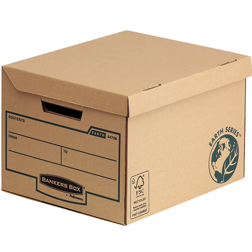 Cajon Fellowes Carton Reciclado para Almacenamiento de Archivadores Capacidad 4 Cajas de Archivo 80 Mm 4470809