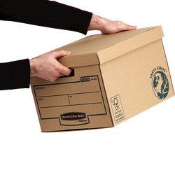 Cajon Fellowes Carton Reciclado para Almacenamiento de Archivadores Capacidad 4 Cajas de Archivo 80 Mm 4470809