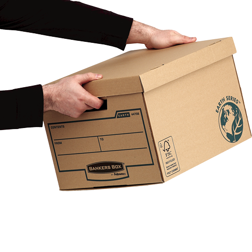 Cajon Fellowes Carton Reciclado para Almacenamiento de Archivadores Capacidad 4 Cajas de Archivo 80 Mm 4470809