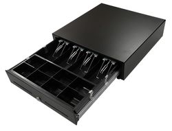 Cajon portamonedas 8 monederos 5 billeteros apertura electrica negro 410x415x110 mm