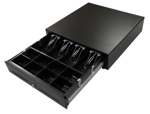 Cajon portamonedas 8 monederos 5 billeteros apertura electrica negro 410x415x110 mm