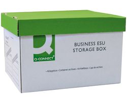 Cajon Q-Connect Carton para 3 Cajas Archivo Definitivo A4 Lomo 100 mm Montaje Automaticomedidas Interior 327X387X250Mm