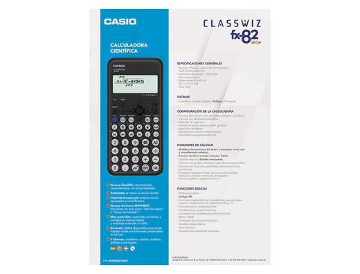 Calculadora casio FX-82SP cw iberia classwiz cientifica