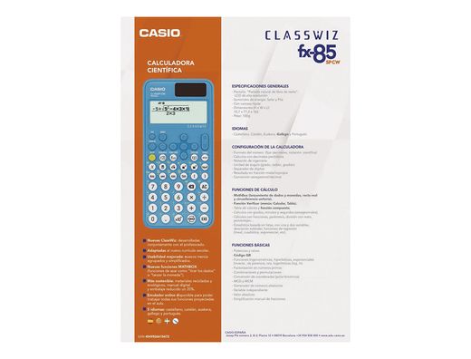 Calculadora casio FX-85SP CW iberia solar cientifica