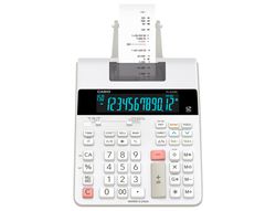Calculadora casio impresora pantalla lc papel 58 mm impresion bicolor fr-2650rc 12 digitos dc color blanco