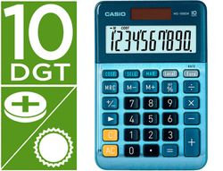 Calculadora casio ms-100em sobremesa 10 digitos tx +/- tecla doble cero color azul