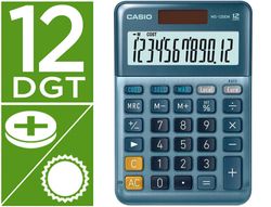 Calculadora casio ms-120em sobremesa 12 digitos tx +/- tecla doble cero color azul