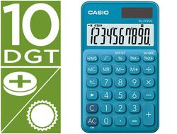 Calculadora casio sl-310uc-bu bolsillo 10 digitos tax +/- tecla doble cero color azul
