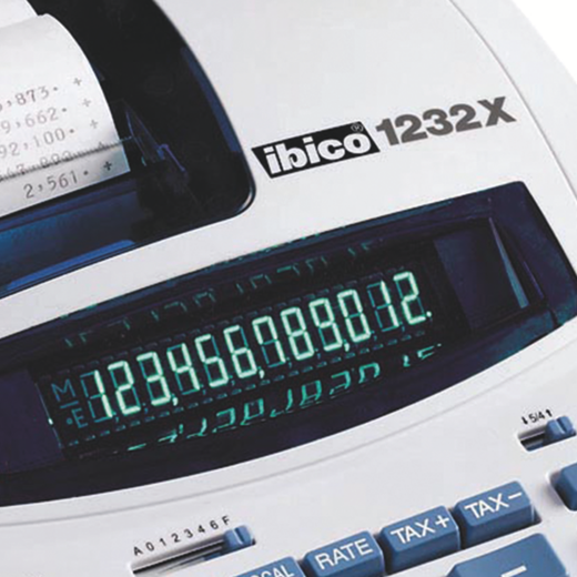 Calculadora IBICO 1232X, blanco/azul