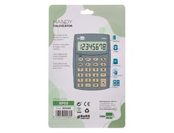 Calculadora liderpapel bolsillo xf03 8 digitos pilas color gris 99x64x9 mm
