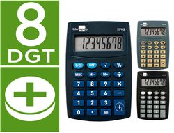 Calculadora liderpapel bolsillo xf04 8 digitos pilas 99x64x9 mm expositor de 16 unidades colores surtidos