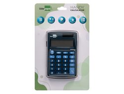 Calculadora liderpapel bolsillo xf06 8 digitos solar y pilas color azul 98x62x8 mm