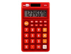 Calculadora liderpapel bolsillo xf11 8 digitos solar y pilas color rojo 115x65x8 mm