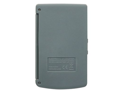 Calculadora liderpapel bolsillo xf15 10 digitos con tapa solar y pilas color gris 123x75x12 mm