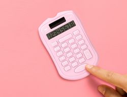 Calculadora liderpapel bolsillo xf41 8 digitos solar y pilas color rosa 94x59,5x10,5mm